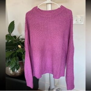 A New Day Plus Chunky Knit Ribbed pullover Sweater Sz XXL Pink crewneck